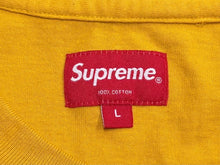 Load image into Gallery viewer, SUPREME シュプリーム 18FW Floral Logo Tee フローラルロゴ 半袖Tシャツ ゴールド コットン サイズL 美品 中古 4b010631