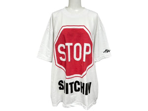 新品未使用品 AWGE STOP SNITCHIN A$AP ROCKY エイサップロッキー 半袖 Ｔシャツ ホワイト レッド コットン サイズL 中古 4b011195