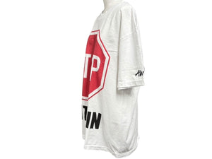 新品未使用品 AWGE STOP SNITCHIN A$AP ROCKY エイサップロッキー 半袖 Ｔシャツ ホワイト レッド コットン サイズL 中古 4b011195
