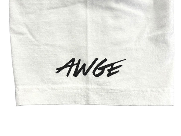 新品未使用品 AWGE STOP SNITCHIN A$AP ROCKY エイサップロッキー 半袖 Ｔシャツ ホワイト レッド コットン サイズL 中古 4b011195