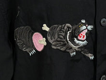 Load image into Gallery viewer, John UNDERCOVER ジョンアンダーカバー トラ刺繍テンセル シャツ サイズ２ カラー ブラック 美品 中古 4b010641