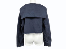 画像をギャラリービューアに読み込む, miu miu ミュウミュウ セーラーカラー クロップド ジャケット サイズ 36 ネイビー 美品 中古 010690