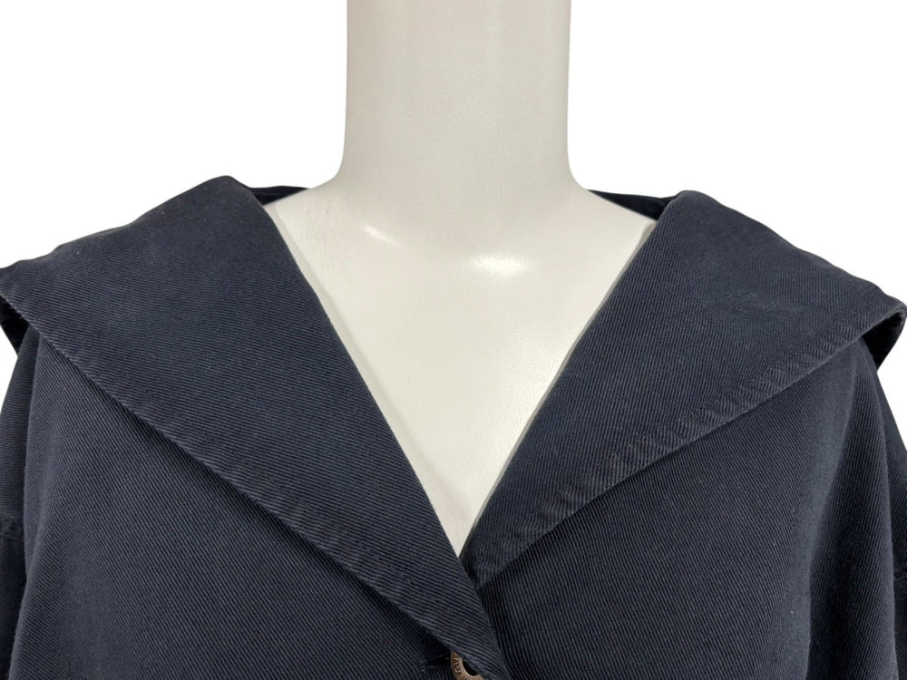 miu miu sailor collar cropped jacket size 36 navy good condition used 010690