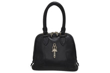 Load image into Gallery viewer, CHROME HEARTS クロムハーツ ハンドバッグ ダガージップ BSフレア ラージダガー ブラック レザー シルバー925 美品 中古 4b010698