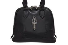 Load image into Gallery viewer, CHROME HEARTS クロムハーツ ハンドバッグ ダガージップ BSフレア ラージダガー ブラック レザー シルバー925 美品 中古 4b010698