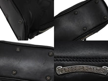 Load image into Gallery viewer, CHROME HEARTS クロムハーツ ハンドバッグ ダガージップ BSフレア ラージダガー ブラック レザー シルバー925 美品 中古 4b010698