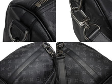 画像をギャラリービューアに読み込む, 極美品 LOUIS VUITTON ルイヴィトン エクリプス キーポル バンドリエール45 ボストンバッグ M40569 シルバー金具 ブラック 中古 4b010733