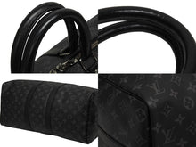 画像をギャラリービューアに読み込む, 極美品 LOUIS VUITTON ルイヴィトン エクリプス キーポル バンドリエール45 ボストンバッグ M40569 シルバー金具 ブラック 中古 4b010733