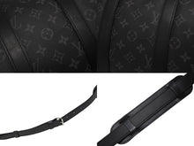 画像をギャラリービューアに読み込む, 極美品 LOUIS VUITTON ルイヴィトン エクリプス キーポル バンドリエール45 ボストンバッグ M40569 シルバー金具 ブラック 中古 4b010733