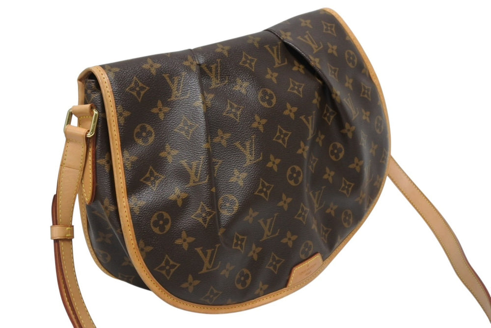 極美品 LOUIS VUITTON ルイヴィトン メニルモンタンMM ショルダーバッグ M40473 モノグラム ブラウン ゴールド金具 中古 4b010739