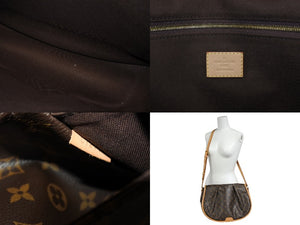 極美品 LOUIS VUITTON ルイヴィトン メニルモンタンMM ショルダーバッグ M40473 モノグラム ブラウン ゴールド金具 中古 4b010739