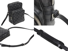 Load image into Gallery viewer, 新品同様 LOUIS VUITTON ルイヴィトン レム ショルダーバッグ ダミエグラフィット N41446 斜め掛け ブラック ロゴ 美品 中古 4b010743