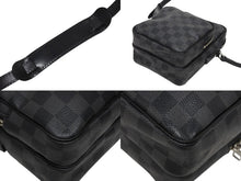 Load image into Gallery viewer, 新品同様 LOUIS VUITTON ルイヴィトン レム ショルダーバッグ ダミエグラフィット N41446 斜め掛け ブラック ロゴ 美品 中古 4b010743