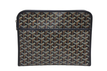 画像をギャラリービューアに読み込む, 極美品 GOYARD ゴヤール クラッチバッグ ジュバンスGM へリンボーン JOUVENGMLTY12CL12P ブラック シルバー金具 中古 4b010763