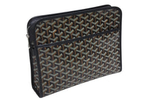 画像をギャラリービューアに読み込む, 極美品 GOYARD ゴヤール クラッチバッグ ジュバンスGM へリンボーン JOUVENGMLTY12CL12P ブラック シルバー金具 中古 4b010763