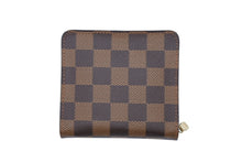 画像をギャラリービューアに読み込む, 極美品 LOUIS VUITTON ルイヴィトン 二つ折り財布 コンパクトジップ M61668 ダミエキャンバス エベヌ ゴールド金具 中古 4b010769