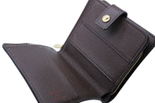 画像をギャラリービューアに読み込む, 極美品 LOUIS VUITTON ルイヴィトン 二つ折り財布 コンパクトジップ M61668 ダミエキャンバス エベヌ ゴールド金具 中古 4b010769