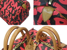 画像をギャラリービューアに読み込む, LOUIS VUITTON ルイヴィトン モノグラム グラフィティ スティーブン スプラウス ピンク キーポル 50cm M93698 ボストンバッグ 美品 中古 4b001077