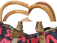 画像をギャラリービューアに読み込む, LOUIS VUITTON ルイヴィトン モノグラム グラフィティ スティーブン スプラウス ピンク キーポル 50cm M93698 ボストンバッグ 美品 中古 4b001077