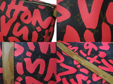 画像をギャラリービューアに読み込む, LOUIS VUITTON ルイヴィトン モノグラム グラフィティ スティーブン スプラウス ピンク キーポル 50cm M93698 ボストンバッグ 美品 中古 4b001077