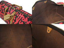 画像をギャラリービューアに読み込む, LOUIS VUITTON ルイヴィトン モノグラム グラフィティ スティーブン スプラウス ピンク キーポル 50cm M93698 ボストンバッグ 美品 中古 4b001077