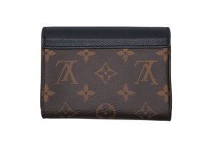 LOUIS VUITTON ルイヴィトン ポルトフォイユ パラス コンパクト 三つ折り財布 M67479 モノグラムキャンバス ブラウン ブラック 中古 4b010771