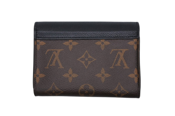 LOUIS VUITTON ルイヴィトン ポルトフォイユ パラス コンパクト 三つ折り財布 M67479 モノグラムキャンバス ブラウン ブラック 中古 4b010771