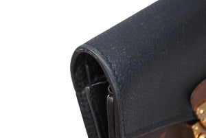 LOUIS VUITTON ルイヴィトン ポルトフォイユ パラス コンパクト 三つ折り財布 M67479 モノグラムキャンバス ブラウン ブラック 中古 4b010771