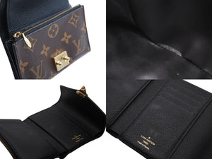 LOUIS VUITTON ルイヴィトン ポルトフォイユ パラス コンパクト 三つ折り財布 M67479 モノグラムキャンバス ブラウン ブラック 中古 4b010771