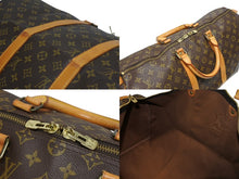 画像をギャラリービューアに読み込む, LOUIS VUITTON ルイヴィトン キーポル50 ボストンバッグ M41426 モノグラム PVC レザー モノグラム ゴールド金具 美品 中古 4b010790