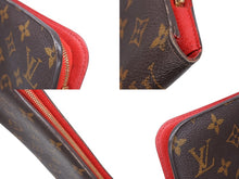 画像をギャラリービューアに読み込む, LOUIS VUITTON ルイヴィトン ポルトフォイユ アンソリット 長財布 M60249 モノグラムキャンバス ブラウン レッド 美品 中古 4b010809