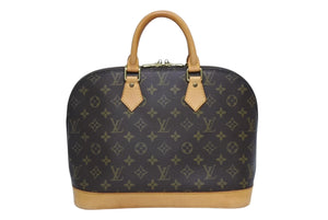 LOUIS VUITTON ルイ ヴィトン アルマPM ハンドバッグ M51130 モノグラム PVC ブラウン ゴールド金具 良品 中古 4b010840