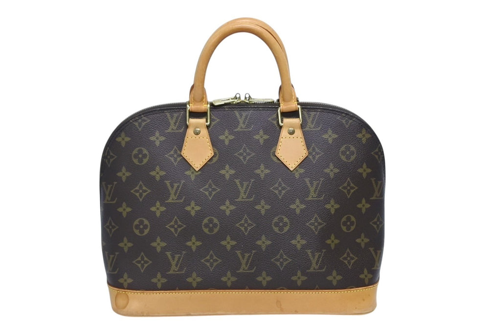 LOUIS VUITTON ルイ ヴィトン アルマPM ハンドバッグ M51130 モノグラム PVC ブラウン ゴールド金具 良品 中古 4b010840