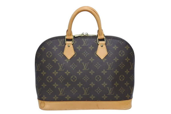 LOUIS VUITTON ルイ ヴィトン アルマPM ハンドバッグ M51130 モノグラム PVC ブラウン ゴールド金具 良品 中古 4b010840