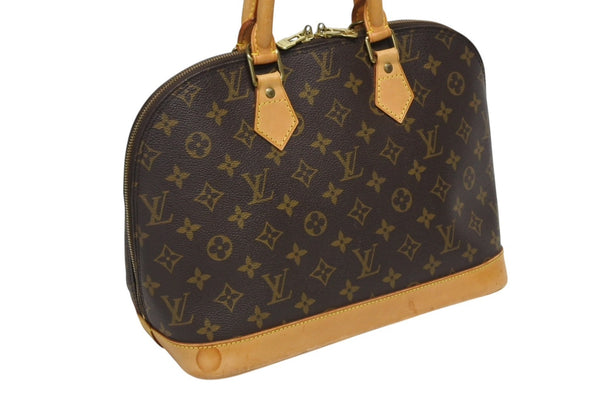 LOUIS VUITTON ルイ ヴィトン アルマPM ハンドバッグ M51130 モノグラム PVC ブラウン ゴールド金具 良品 中古 4b010840