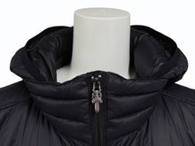 画像をギャラリービューアに読み込む, CHROME HEARTS クロムハーツ ナイロン ダウンベスト サイズL クロスボールボタン ダガージップ ブラック 美品 中古 4b010873