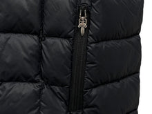 画像をギャラリービューアに読み込む, CHROME HEARTS クロムハーツ ナイロン ダウンベスト サイズL クロスボールボタン ダガージップ ブラック 美品 中古 4b010873