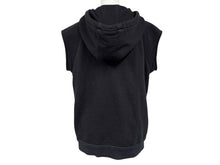 画像をギャラリービューアに読み込む, CHROME HEARTS クロムハーツ CHプラスパッチ スクロールラベル ダガージップ フードベスト サイズL ブラック 美品 中古 4b010875