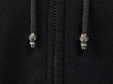 画像をギャラリービューアに読み込む, CHROME HEARTS クロムハーツ CHプラスパッチ スクロールラベル ダガージップ フードベスト サイズL ブラック 美品 中古 4b010875