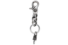 画像をギャラリービューアに読み込む, CHROME HEARTS クロムハーツ ショートクラシックリンク キーリング キーホルダー 2リンク 重量約49.5g シルバー925 美品 中古 4b010881