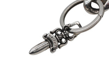 画像をギャラリービューアに読み込む, CHROME HEARTS クロムハーツ ショートクラシックリンク キーリング キーホルダー 2リンク 重量約49.5g シルバー925 美品 中古 4b010881