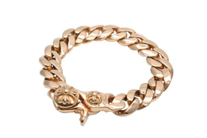 極美品 CHROME HEARTS クロムハーツ 18LINK 22K SMALL CLSC CHN LNK ゴールドブレスレット 重量約164g 中古 4b010885
