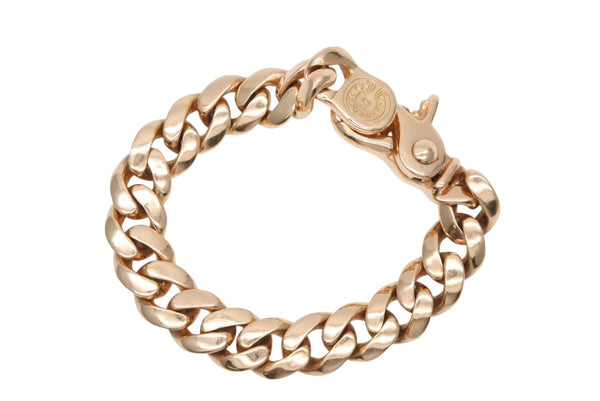 極美品 CHROME HEARTS クロムハーツ 18LINK 22K SMALL CLSC CHN LNK ゴールドブレスレット 重量約164g 中古 4b010885
