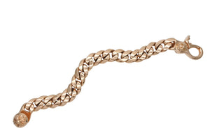 極美品 CHROME HEARTS クロムハーツ 18LINK 22K SMALL CLSC CHN LNK ゴールドブレスレット 重量約164g 中古 4b010885