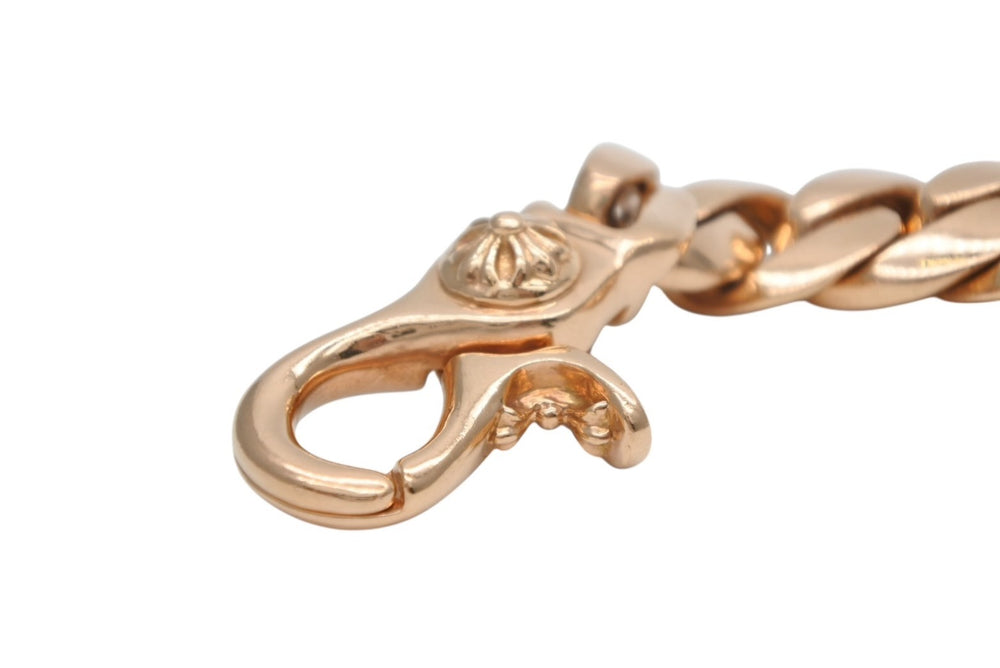 極美品 CHROME HEARTS クロムハーツ 18LINK 22K SMALL CLSC CHN LNK ゴールドブレスレット 重量約164g 中古 4a003442