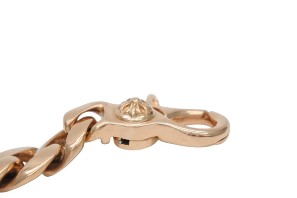 極美品 CHROME HEARTS クロムハーツ 18LINK 22K SMALL CLSC CHN LNK ゴールドブレスレット 重量約164g 中古 4b010885