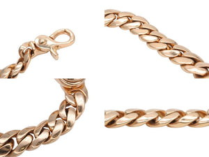 極美品 CHROME HEARTS クロムハーツ 18LINK 22K SMALL CLSC CHN LNK ゴールドブレスレット 重量約164g 中古 4b010885