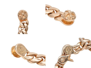 極美品 CHROME HEARTS クロムハーツ 18LINK 22K SMALL CLSC CHN LNK ゴールドブレスレット 重量約164g 中古 4b010885