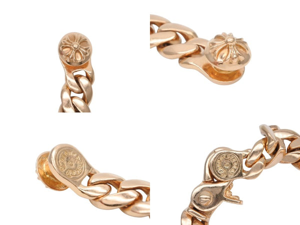 極美品 CHROME HEARTS クロムハーツ 18LINK 22K SMALL CLSC CHN LNK ゴールドブレスレット 重量約164g 中古 4b010885