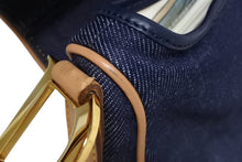 Load image into Gallery viewer, 極美品 CHRISTIAN DIOR クリスチャンディオール サドルバッグ ワンショルダーバッグ ガリアーノ期 デニム ブルー 中古 4b010928